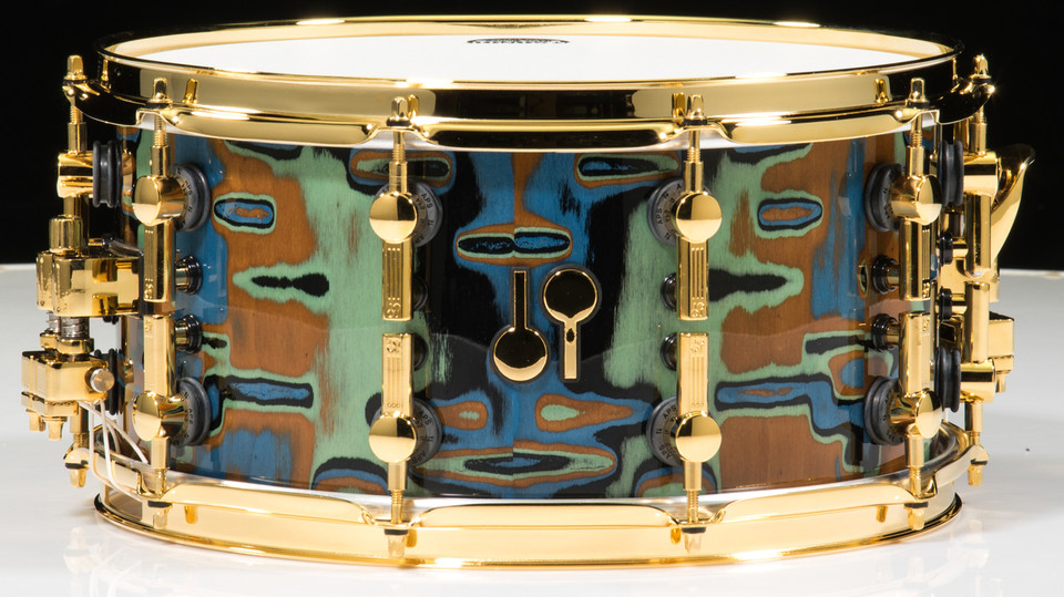 Sonor SQ2 Earthwood 14x7 Snare Drum with Gold Hardware