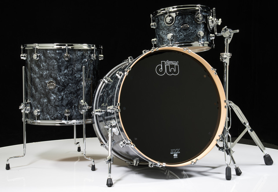 DW Performance Series 3pc Drum Kit Black Diamond 12/16/22 Shallow