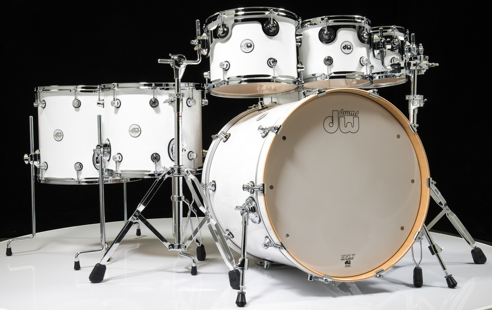 DW Design Series 7pc Drum Set - Gloss White