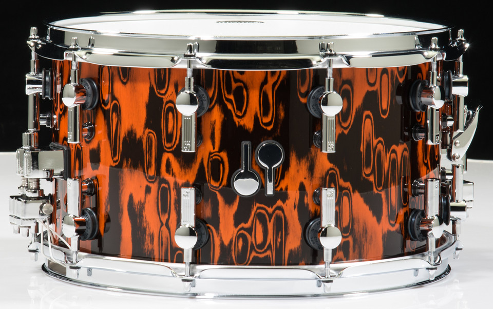 Sonor SQ2 Snare Drum 14x8 Orange Tribal - Beech Shell
