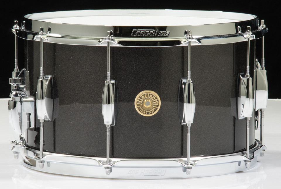 Gretsch Broadkaster 8x14 Snare Drum - Gloss Black Metallic