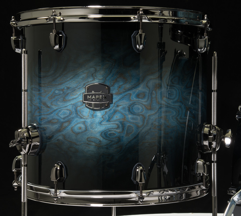 Mapex Saturn V Exotic 14x14 Floor Tom - Deep Water Maple Burl SVF1414BMSL