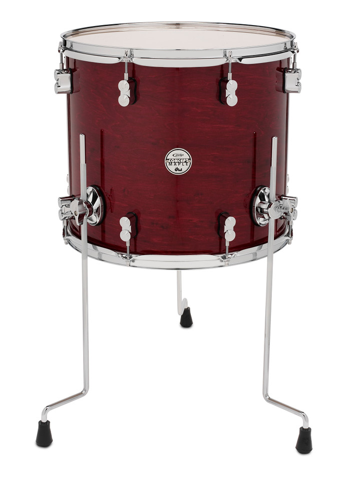 PDP Concept Maple Cherry Stain Floor Tom - 14x16