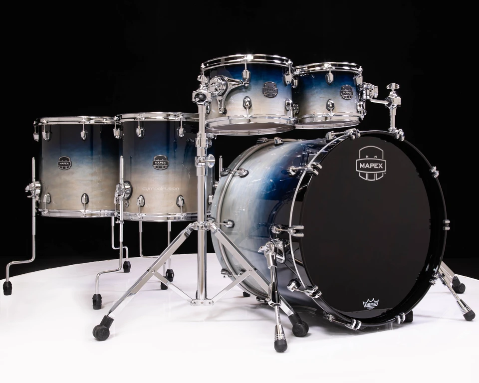 Mapex Saturn 5pc Studioease Shell Pack - Teal Blue Fade (SR628XURJ)