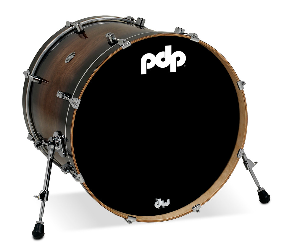 PDP Concept Exotic Maple 18x22 Bass Drum (No BDM) Charcoal Burst (PDCMX1822KKWC)
