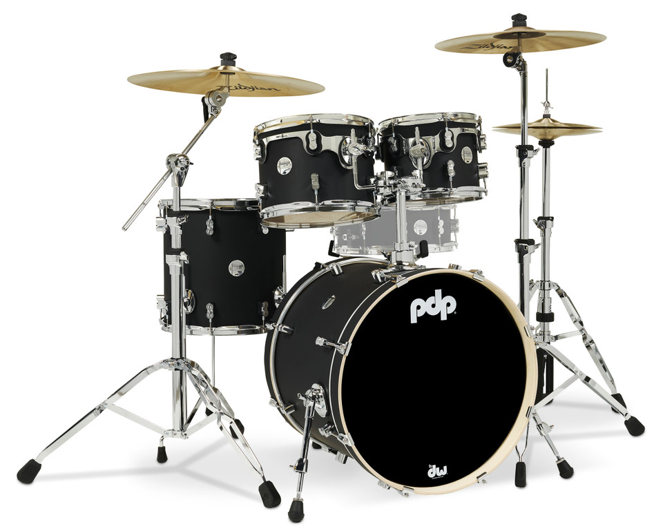 PDP Concept Maple Fusion 4pc 10/12/14/20 Satin Black