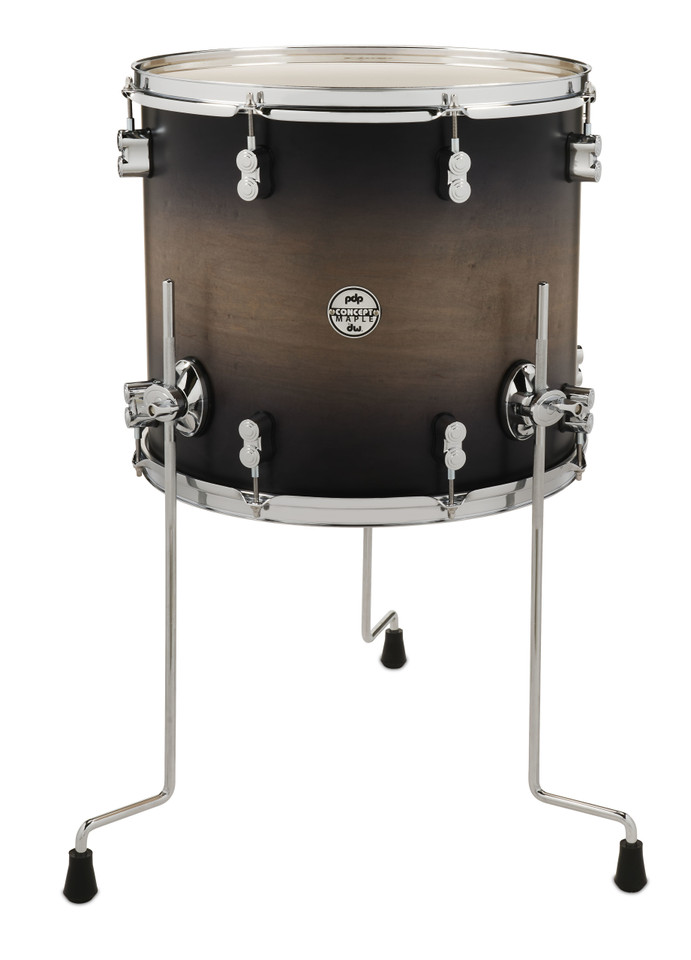 PDP Concept Maple 14x16 Floor Tom - Satin Charcoal Burst (PDCM1416TTSCB)