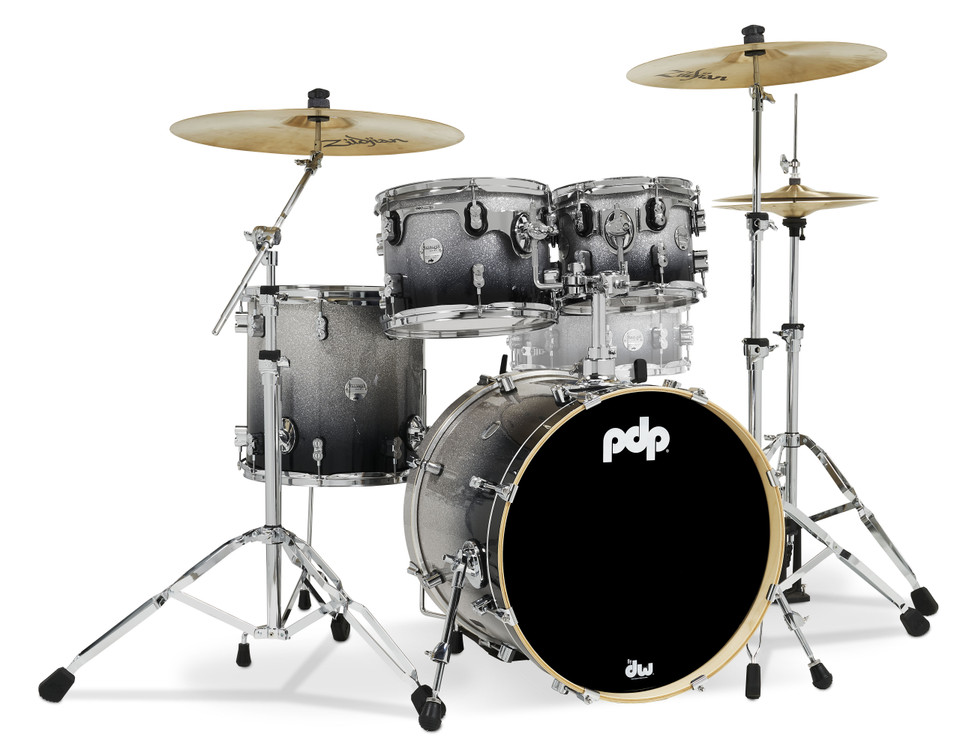 PDP Concept Maple Fusion 4pc 10/12/14/20 - Silver To Black Fade