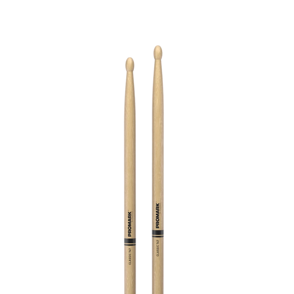 Promark Hickory 747 "Rock" Wood Tip Drumsticks - TX747W