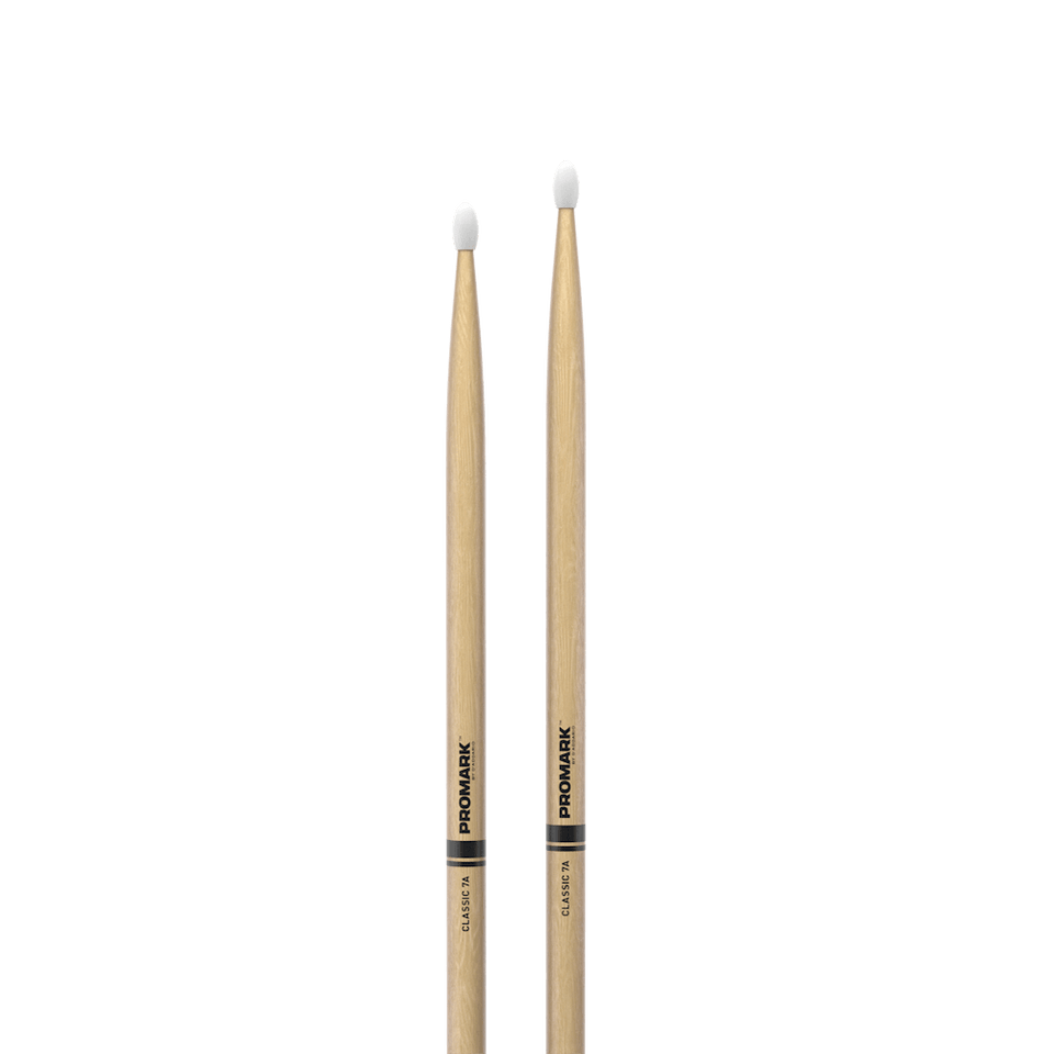 Promark Hickory 7A Nylon Tip drumstick - 7A