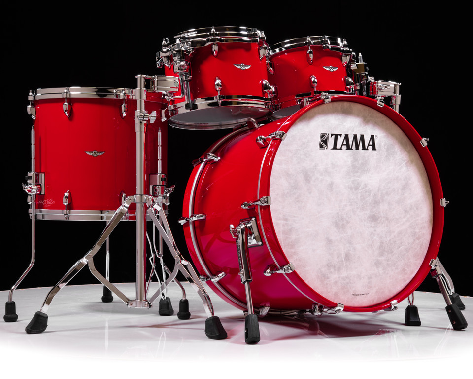 Tama Star Walnut 4pc Solid Candy Red Shell Pack 10/12/16/22