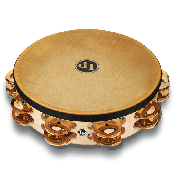Latin Percussion Pro 10" Double Row Headed Tambourine - Bronze