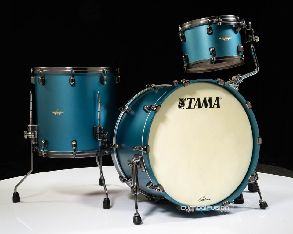 Tama Starclassic Maple 3pc Shell Pack  12/16/22 - Flat Steel Blue Metallic