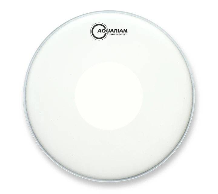 Aquarian White Texture Coated 14" Drum Head with Power Dot