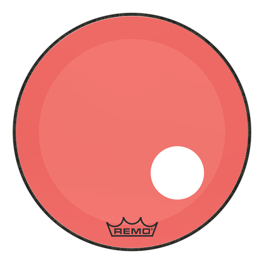 Remo Powerstroke P3 22'' Drumhead with 5" Port Hole - Red