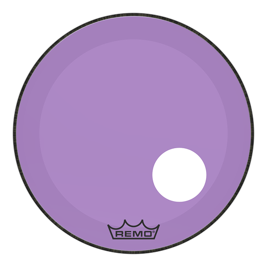 Remo Powerstroke P3 24'' Drumhead with 5" Port Hole - Purple
