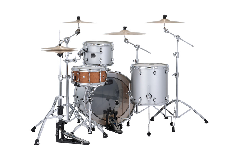 Mapex Saturn Evolution Hybrid Powerhouse 3pc Rock Kit - Iridium Silver