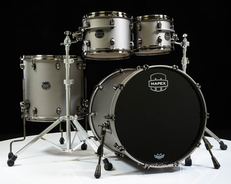 Mapex Saturn Evolution Rock 4-Piece Shell Pack Without Snare - Gun Metal Grey