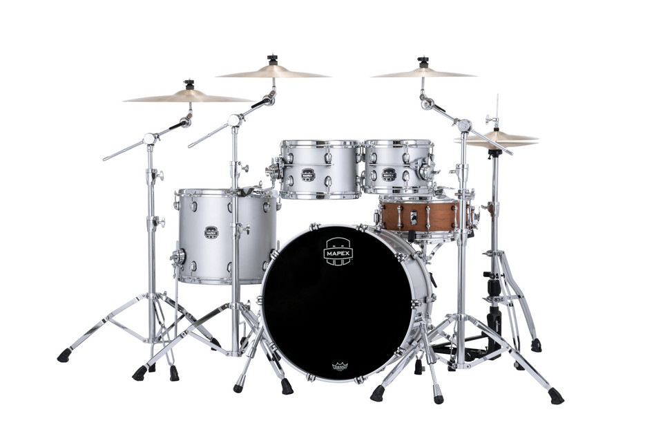 Mapex Saturn Evolution Birch/Walnut 4pc Classic Kit - Iridium Silver