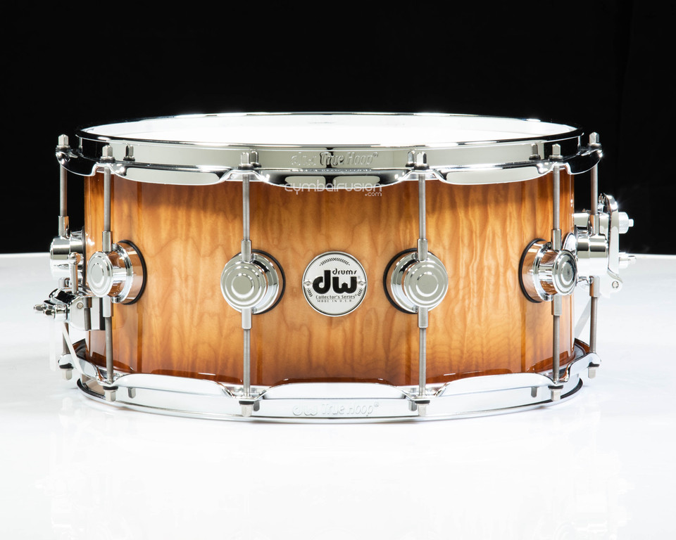 DW Collector's 6.5x14 Snare - Burnt Toast Burst over Quilted Maple