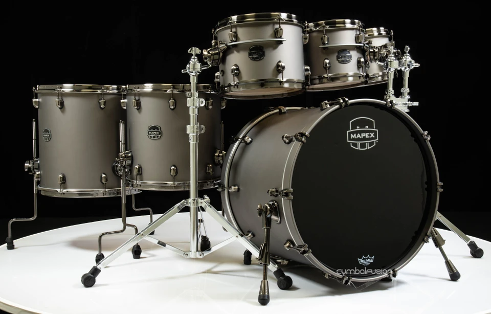 Mapex Saturn Evolution Birch/Walnut 6pc Kit - Gun Metal Gray