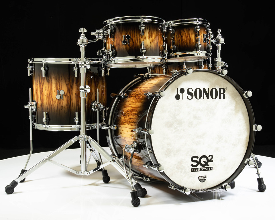 Sonor SQ2 5pc Vintage Maple Kit - Candy Burst over African Marble