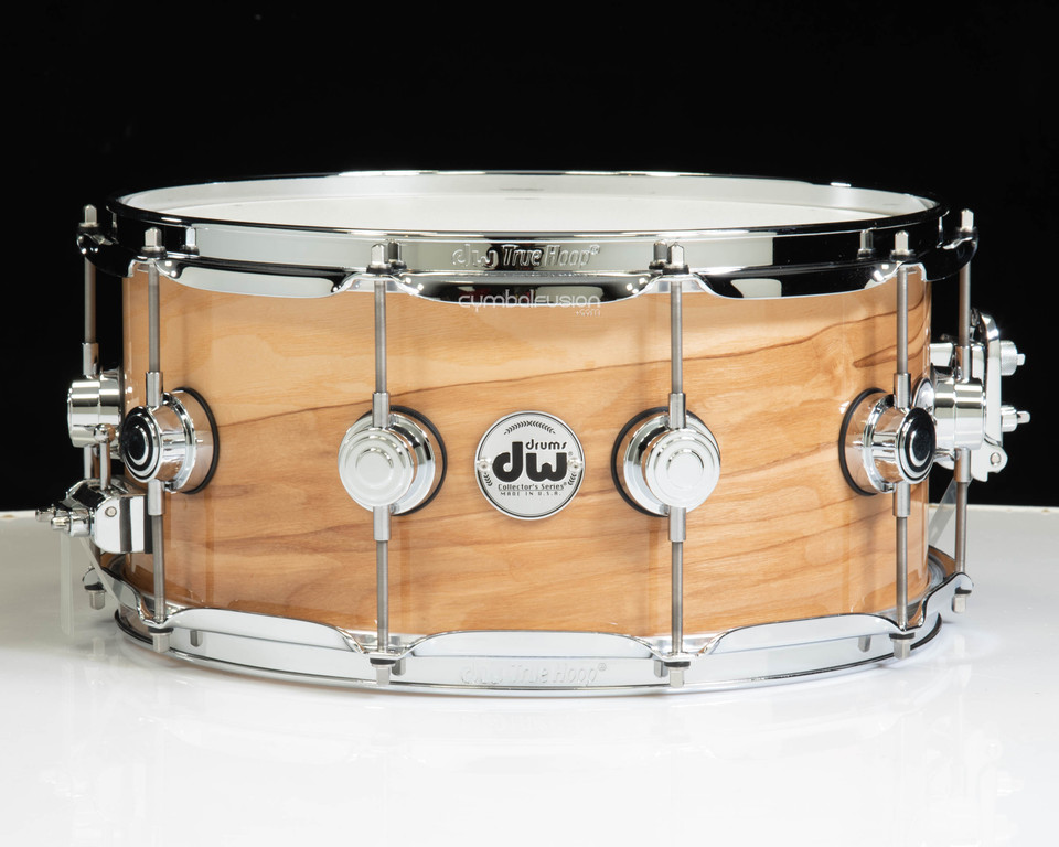 DW Collector's 3/3/3 Maple 6.5x14 Snare Drum - Exotic Olive Ash Burl