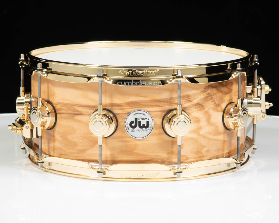 DW Collector's 3/3/3 Maple  6x14 Snare - Olive Ash Burl w/Gold HW
