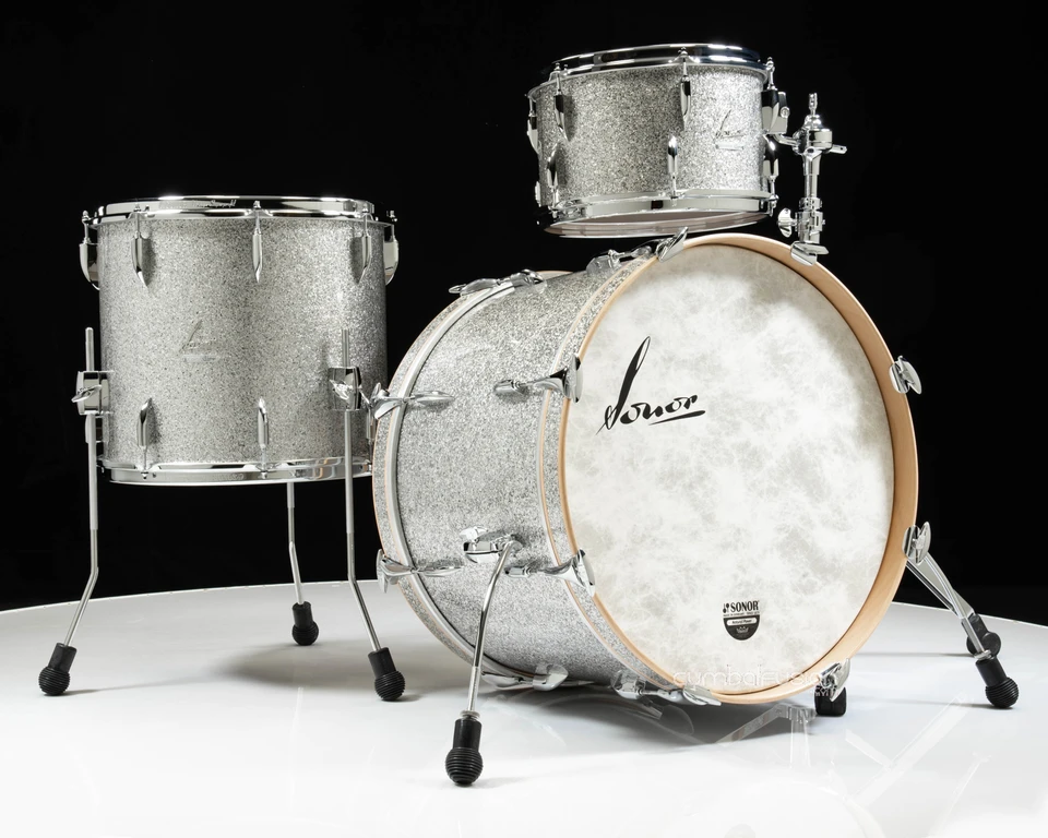 Sonor Vintage Series 3pc Shell Pack 13/16/22 (No Mount)- Vintage Silver Glitter