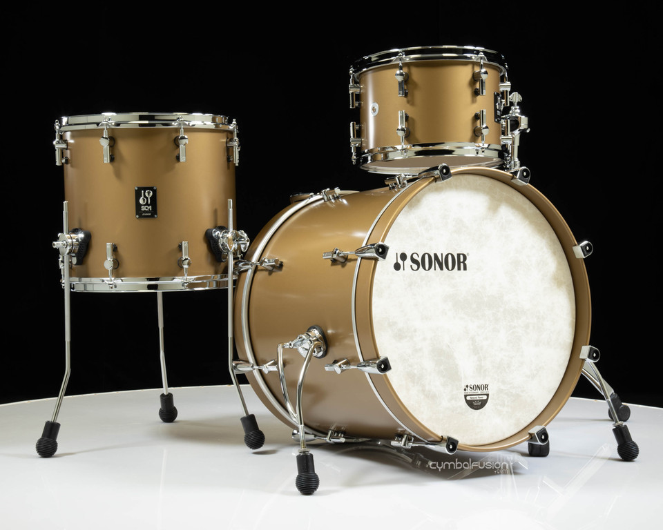 Sonor SQ1 20" 3pc Shell Pack - Satin Gold Metallic
