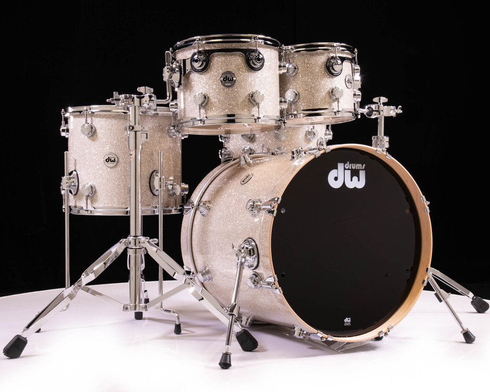 DW Collector's 5pc Maple SSC Shells Broken Glass w/ Chrome HW