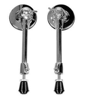 DW DRSP1220CR Bass Drum Spur Set (Pair)  Chrome DRSP1220CR