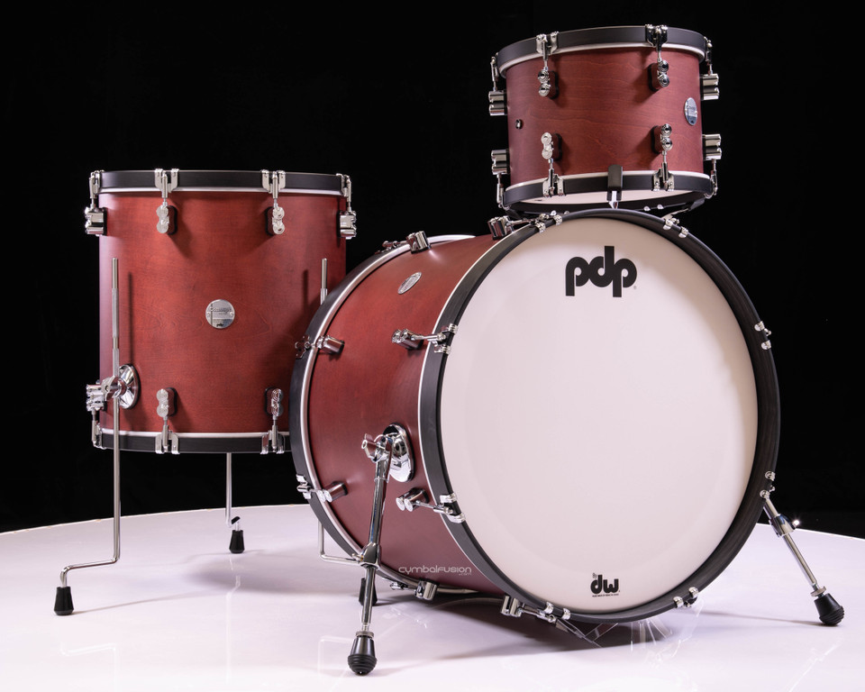 PDP Concept Classic 3pc 13/16/22 - Oxblood w/Ebony Hoops