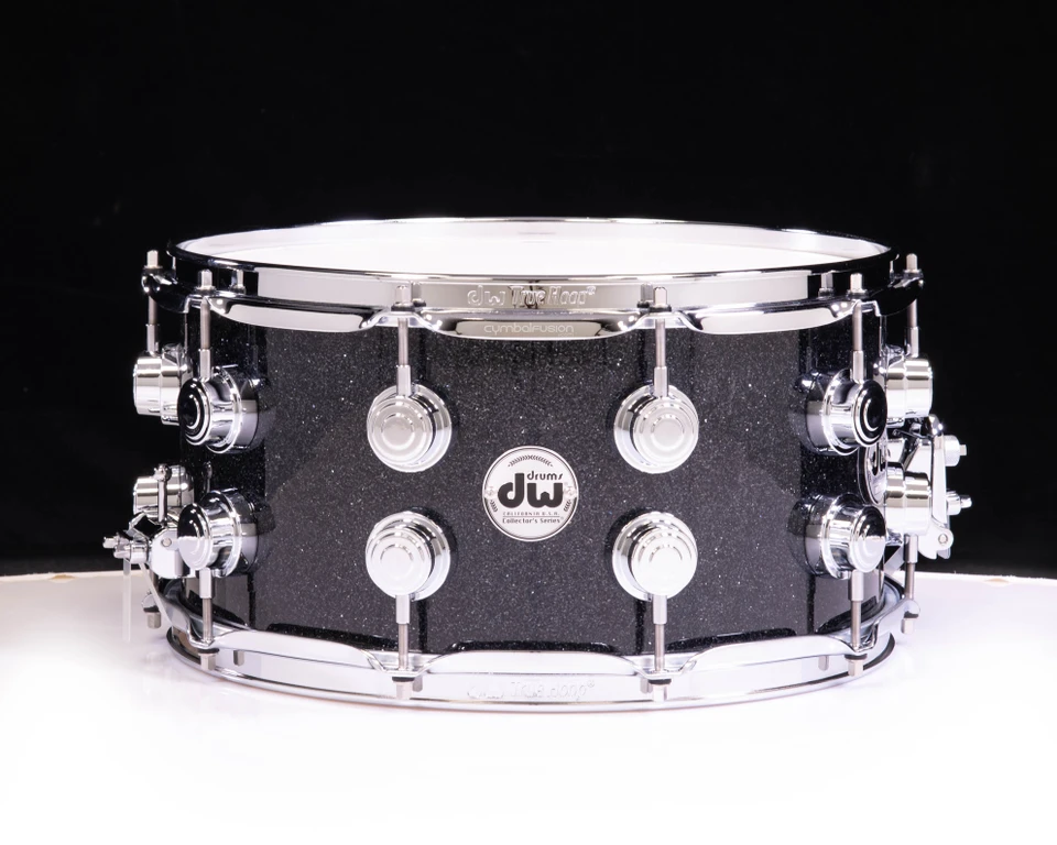 DW Collector's Series Pure Maple 10+6 Snare 7x14 - Black Ice (DRFP0714SSC040)