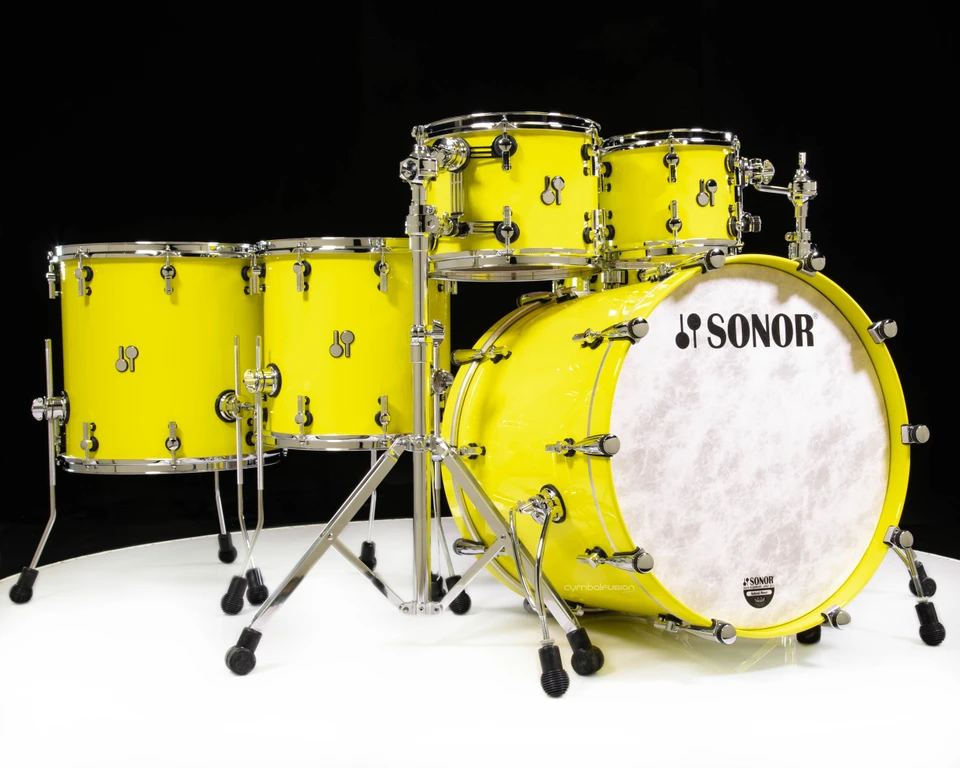 Sonor SQ2 RAL1016 Sulfur Yellow High Gloss Medium Beech 6pc 10/12/14/16/22/14