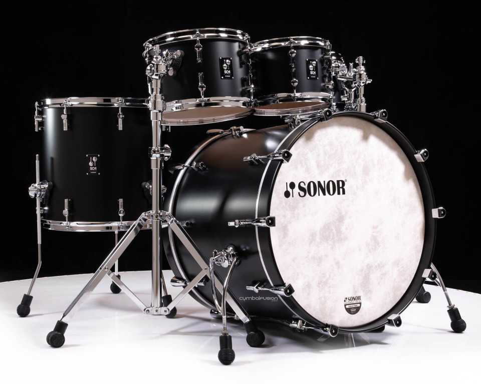 Sonor SQ1 22" 5pc Kit - GT Black **NEW 2022 Matching Hoops**