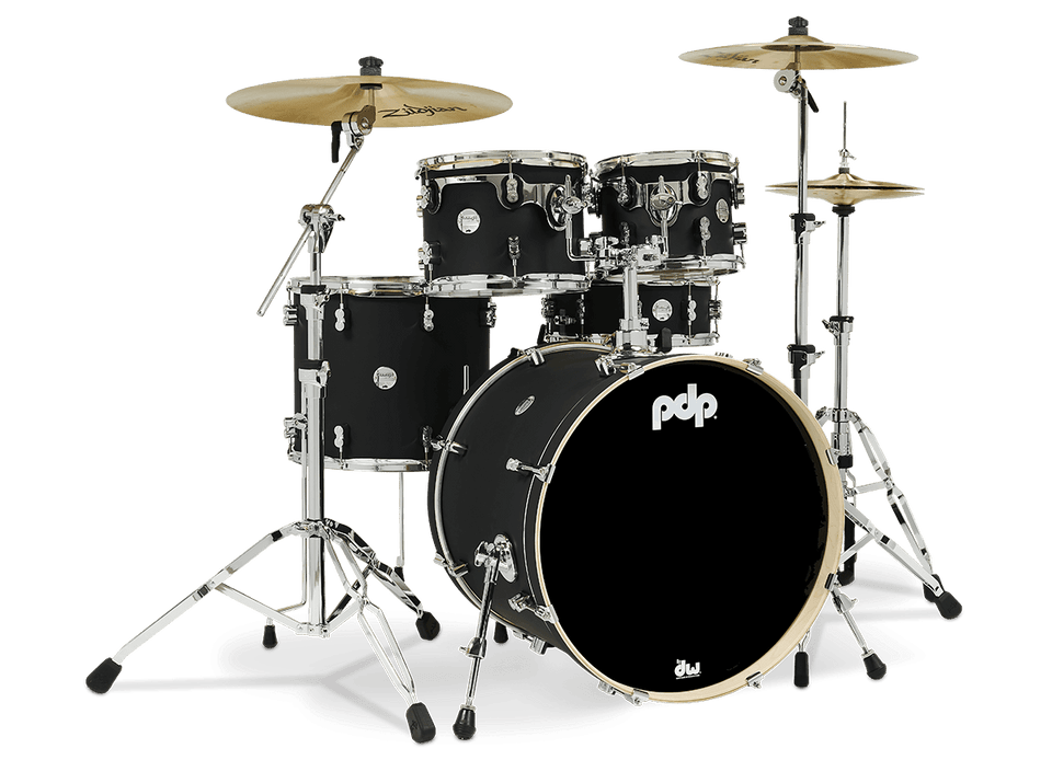 PDP Concept Maple 5pc Shell Pack - Satin Black (PDCM2215BK)