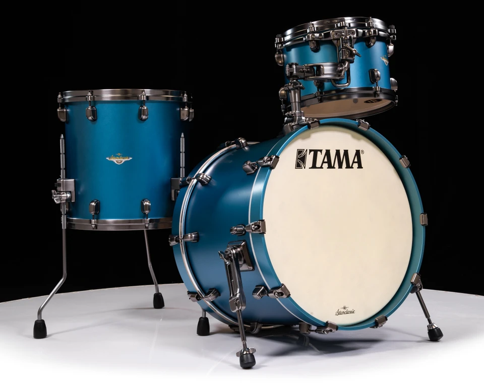  Tama Starclassic Maple 3pc Shell Pack - Flat Steel Blue Metallic (MA30CMUSFLM)