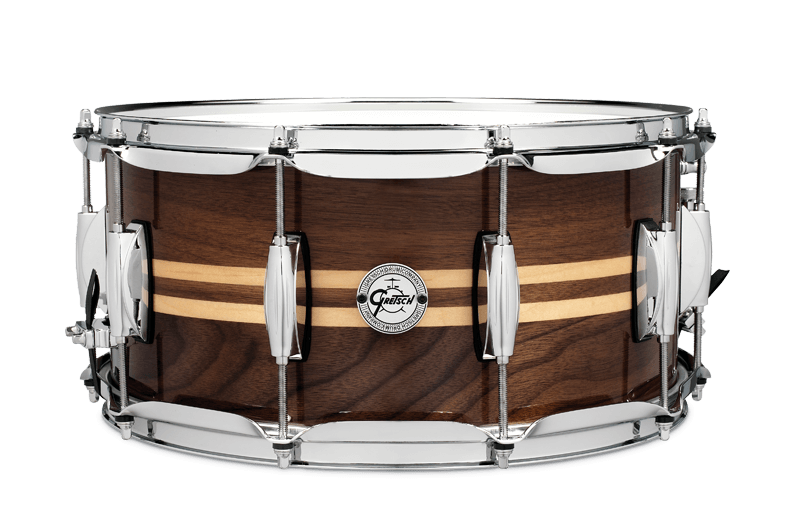 Gretsch 6.5x14 Walnut with Maple Inlay Snare Drum