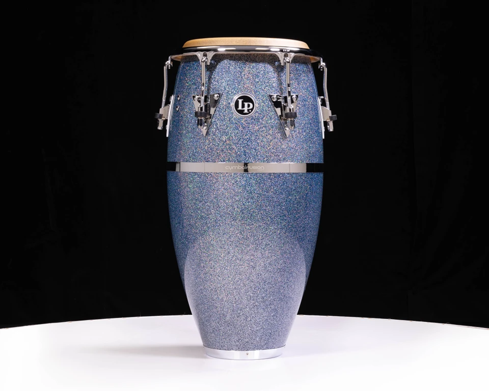 LP Limited Edition Galaxy Fiberglass 11 3/4" Conga - Blue Ice Sparkle