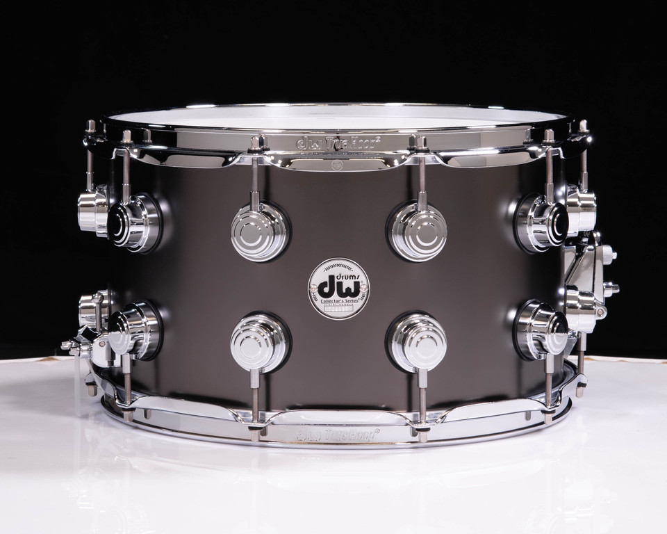 DW Collector's 8x14 Satin Black Nickel over Brass - Chrome HW (DRVD0814SVCBK)
