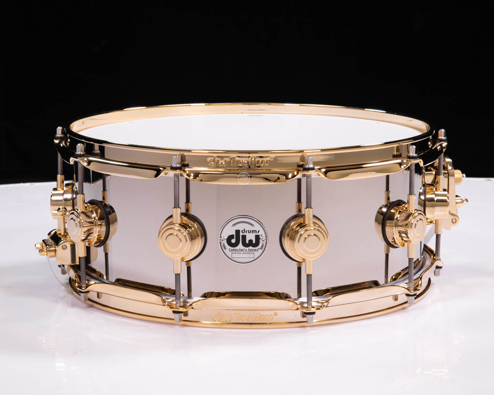 DW Collector's 5.5x14 Nickel over Brass Snare w/Gold HW (DRVK5514SVG)