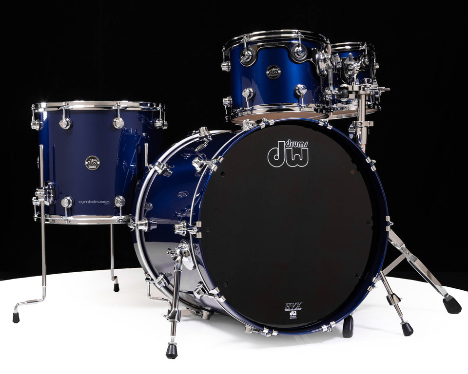 DW Performance 4pc Roadster Blue Metallic Lacquer 10/12/16/22 (Roadster416)