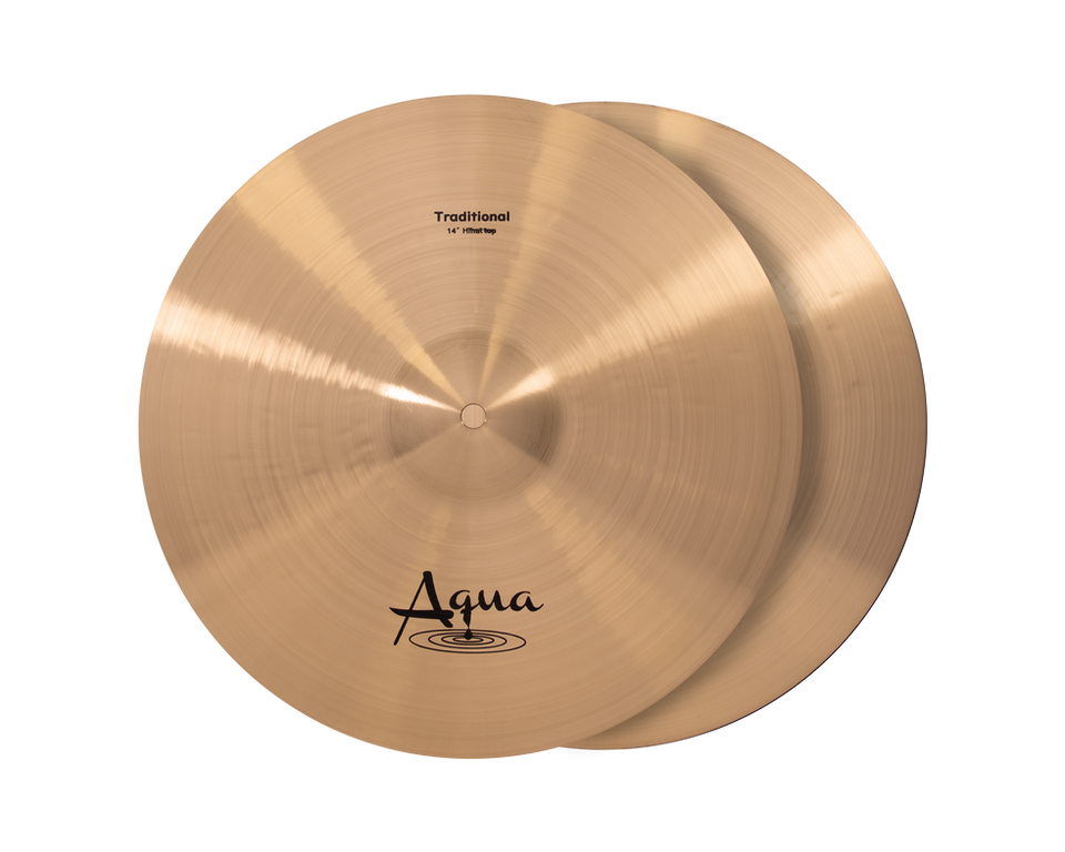 Aqua 14" Tradtional Thin Hi-hats - Black Logo (AHH14T-T)