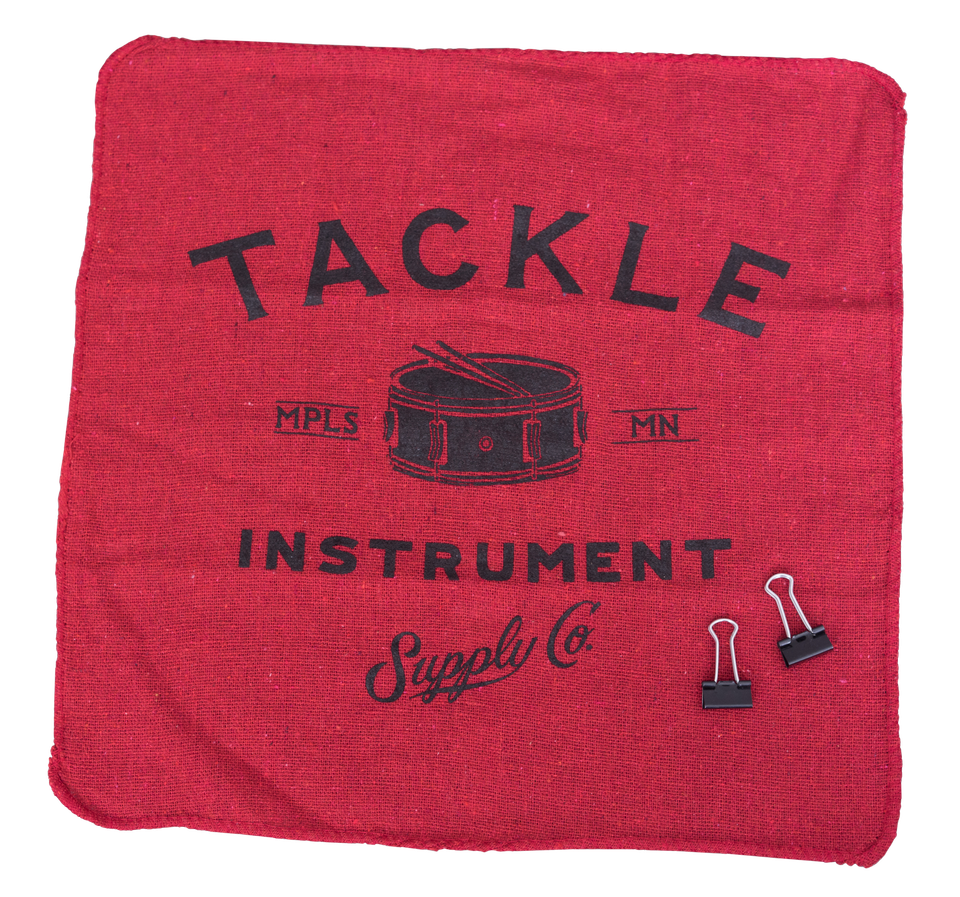 Tackle Shop Rag Tone Dampener w/ Clips -Red