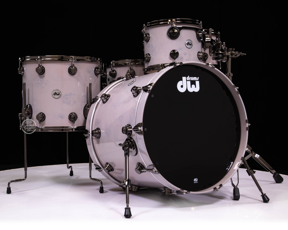 DW Collector's 5pc SSC Maple Kit - Light Grey over Exotic Mapa Burl (1252692)