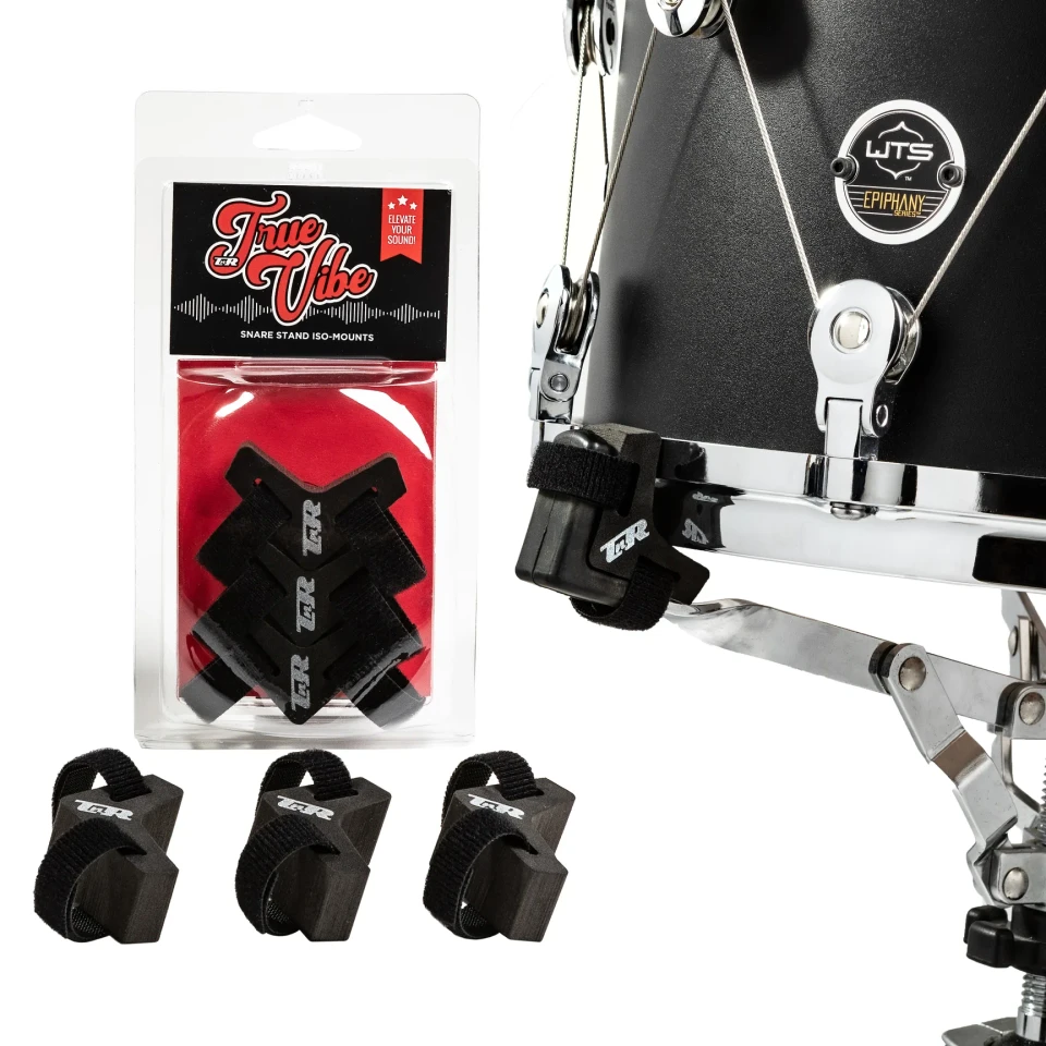 TnR TrueVibe Snare Basket Isolation Feet - Black (TNR-3102)
