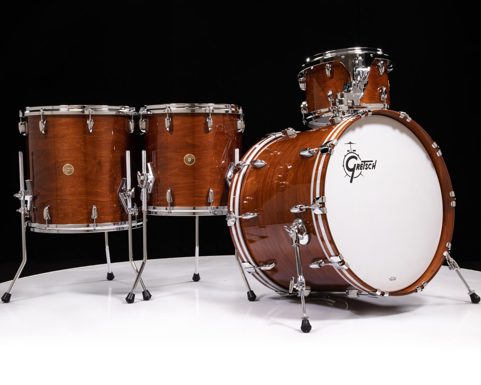 Gretsch USA Custom 4pc - Gloss Mahogany 12/14/16/22 w/Mount (1241610)