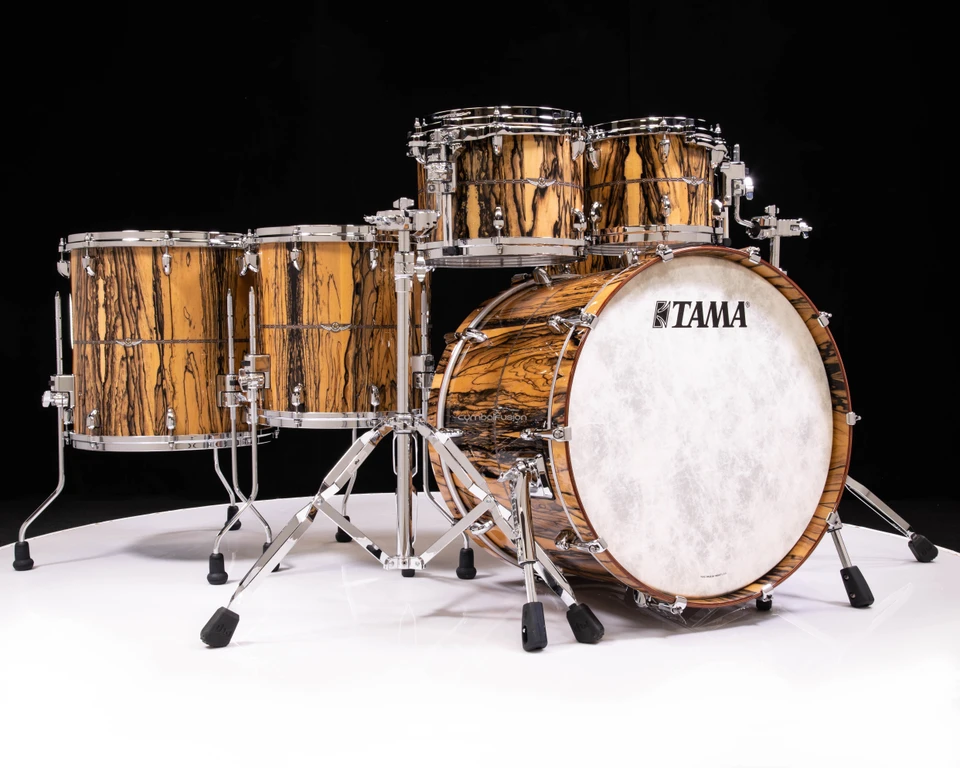 TAMA Factory Vault Limited Bubinga Kit - Laotian Pale Moon Ebony 5pc Shell Pack TB52ZSSNWE