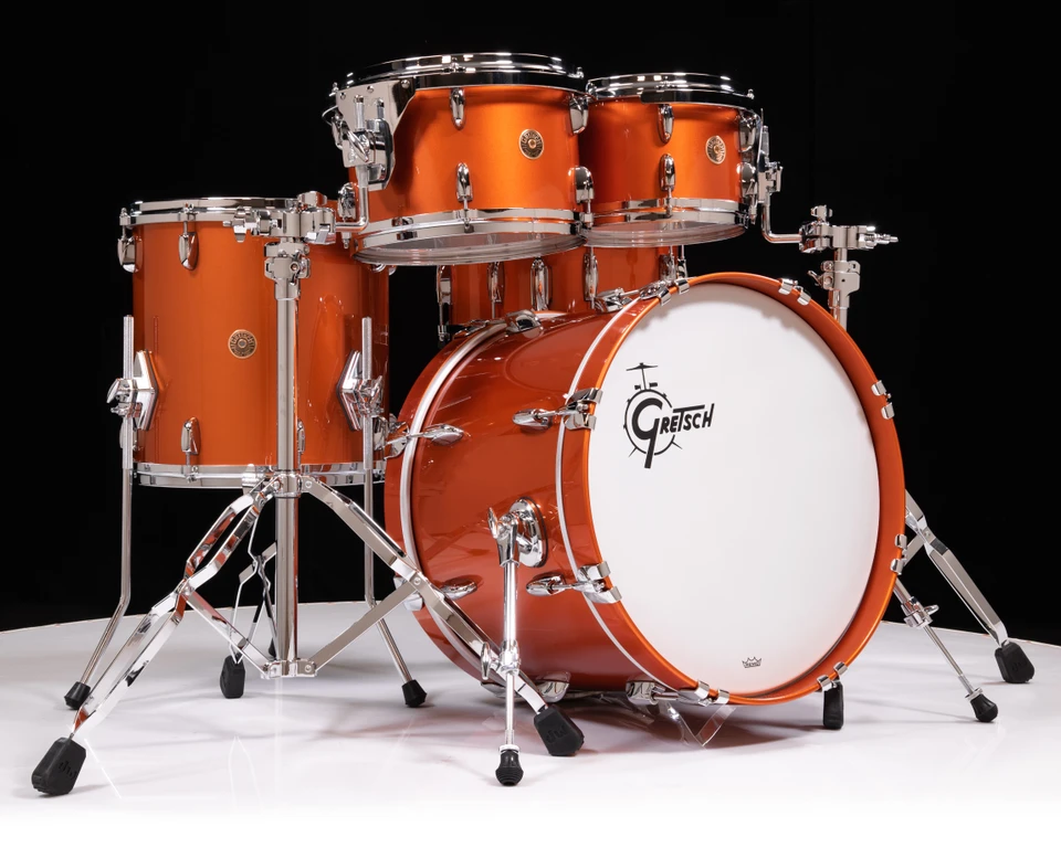 Gretsch USA Custom 5pc - Gloss Orange Metallic Lacquer 10/12/14/20